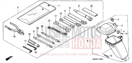 OUTILS/BOITE A OUTILS NX650X de 1999